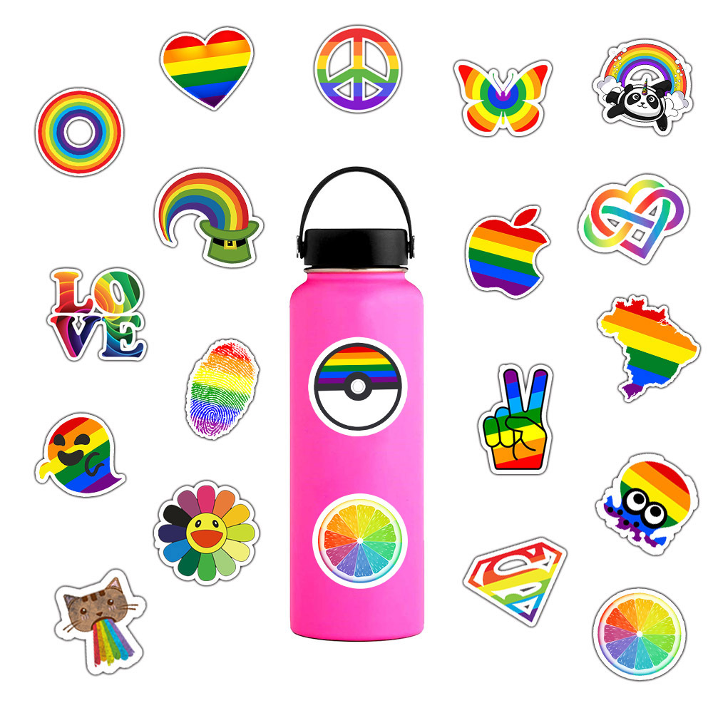 Sticker 50 miếng hình dán Rainbow - hàng nhập khẩu