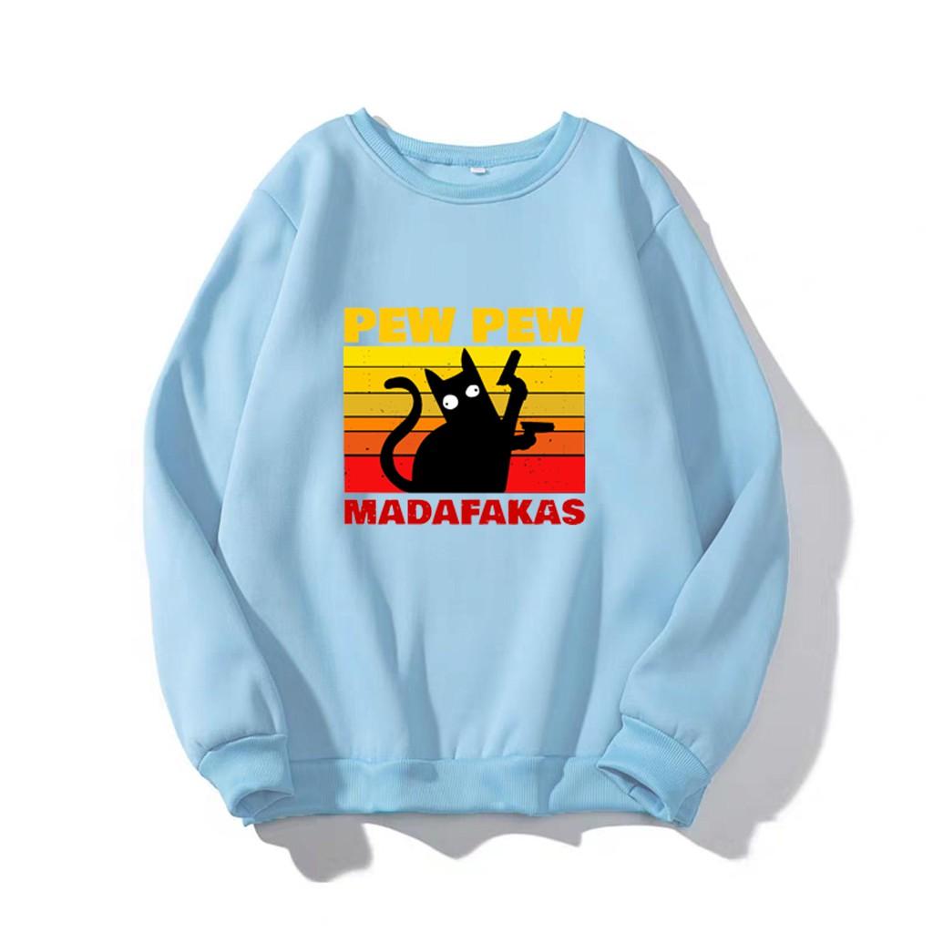 ÁO SWEATER NAM NỮ IN PEW PEW MADAFAKAS