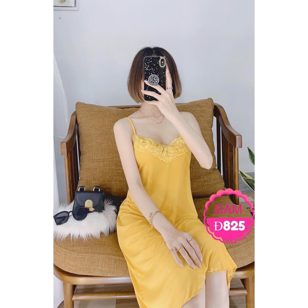 Đầm thun nữ [ +ĐƯỢC ĐỔI TRẢ + Tặng kèm vòng tay ] đầm ngủ dây thun lạnh co dãn , free size 42KG -