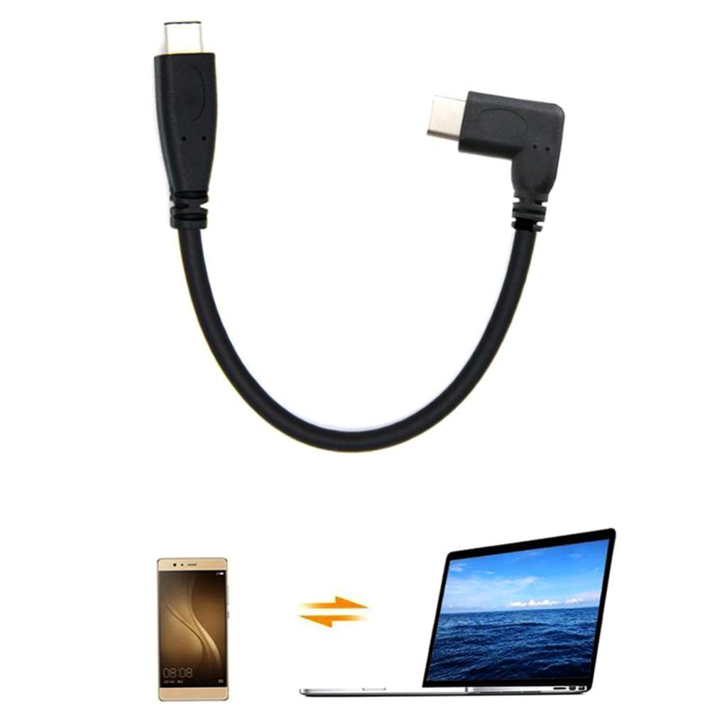 Type-c USB 90 degree Male to USB-C male Extension Cable Extender Cord