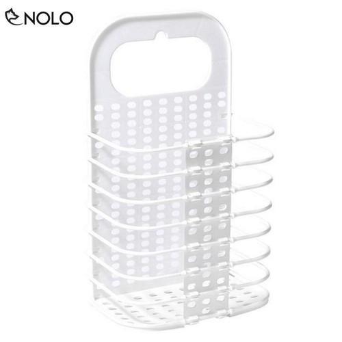 Bộ Sọt Giỏ Đựng Quần Áo Vật Dụng Treo Tường Chất Liệu Nhựa PP Có Thể Gấp Gọn Tiện Dụng - MÀU TRẮNG - Hàng Chất Lượng