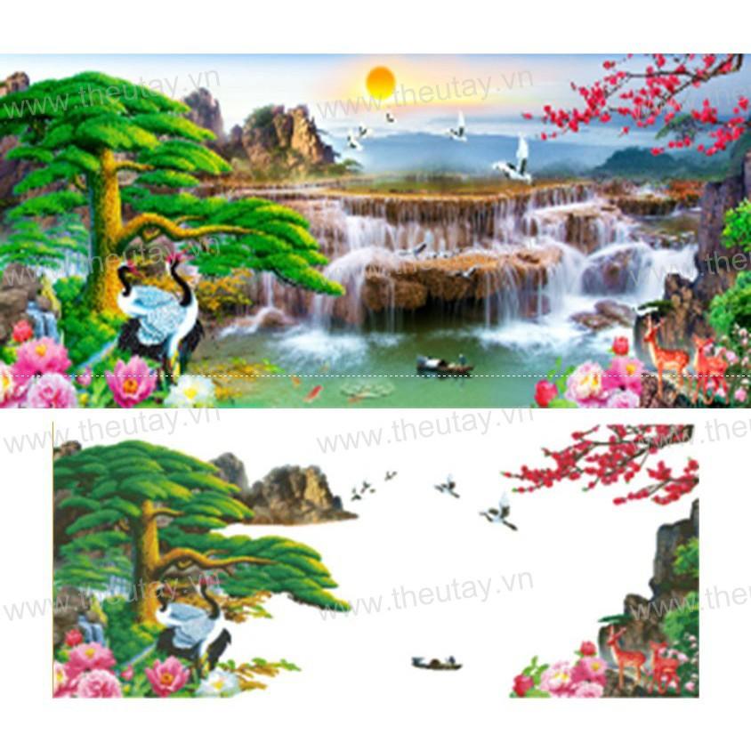 Tranh đính đá thiên nhiên giao hòa LV013