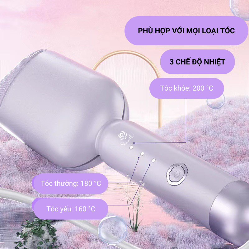Máy Uấn Tóc Sóng Nước Máy Bấm Tóc Gợn Sóng Dập Xoăn Mẫu Mới 2023 Shine4U