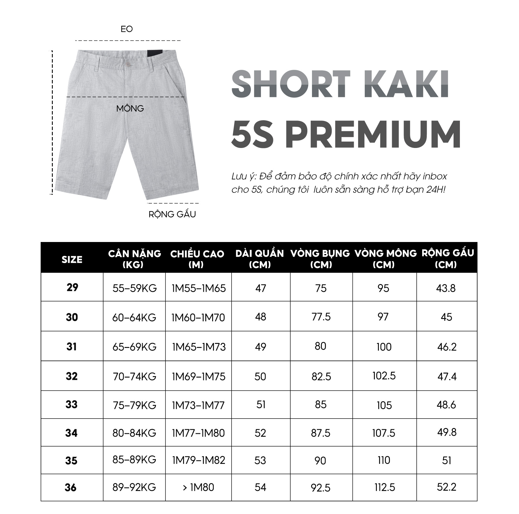 Quần Short Kaki Nam 5S PREMIUM, Chất Cotton Kaki Mềm, Thấm Hút, Mát, Giữ Phom, Thiết Kế In Họa Tiết Trẻ Trung (QSK23006)