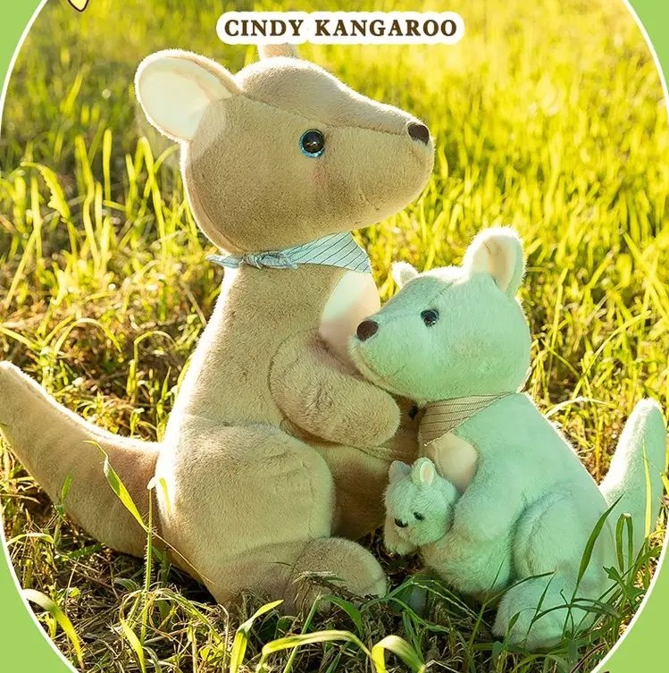 Thú nhồi bông chuột túi Kangaroo cute - Size 45cm - Quà tặng chuột bông kangaroo ôm con êm mịn cho bé