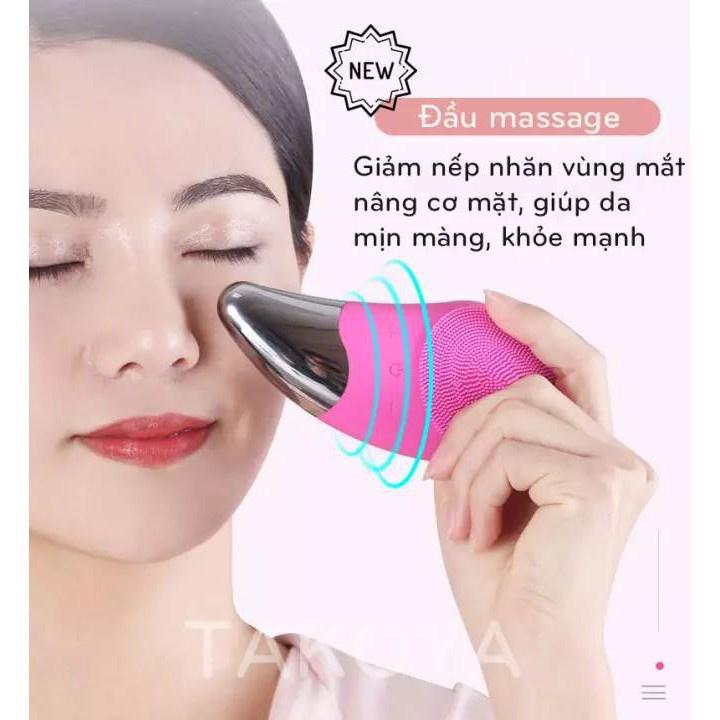 Máy Rửa Mặt Siêu Âm SONIC - Tích Hợp 3 Công Nghệ Làm Đẹp, Sạc USB Chống Nước Tuyệt Đối