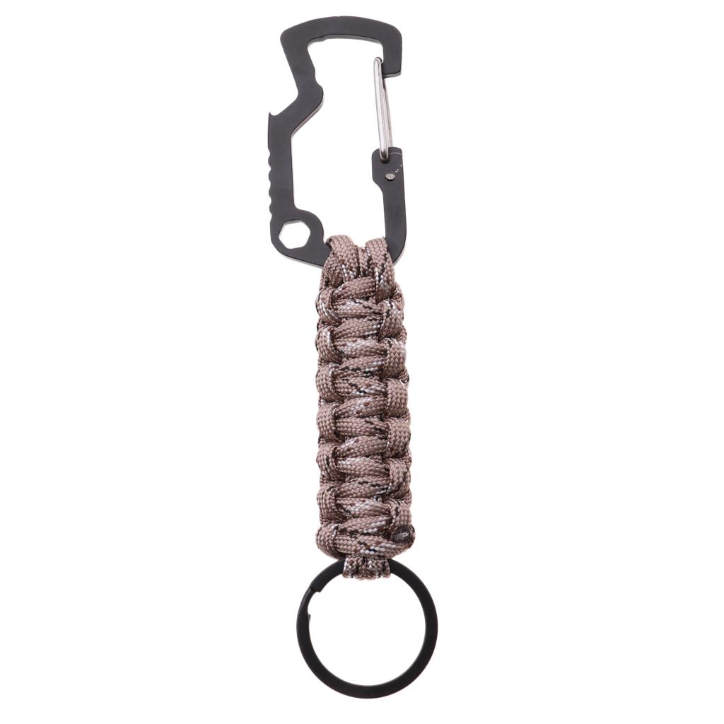 3x Outdoor Sports Molle Paracord Keychain Carabiner Belt Clip