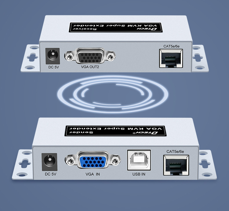Bộ chuyển đổi vga sang lan 60M DTECH DT-7044D - Hàng Chính Hãng
