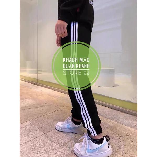 Quần jogger nam nữ thể thao, quần ống suông 3 sọc chất dày dặn, vải cao cấp Joger không xù không nhăn