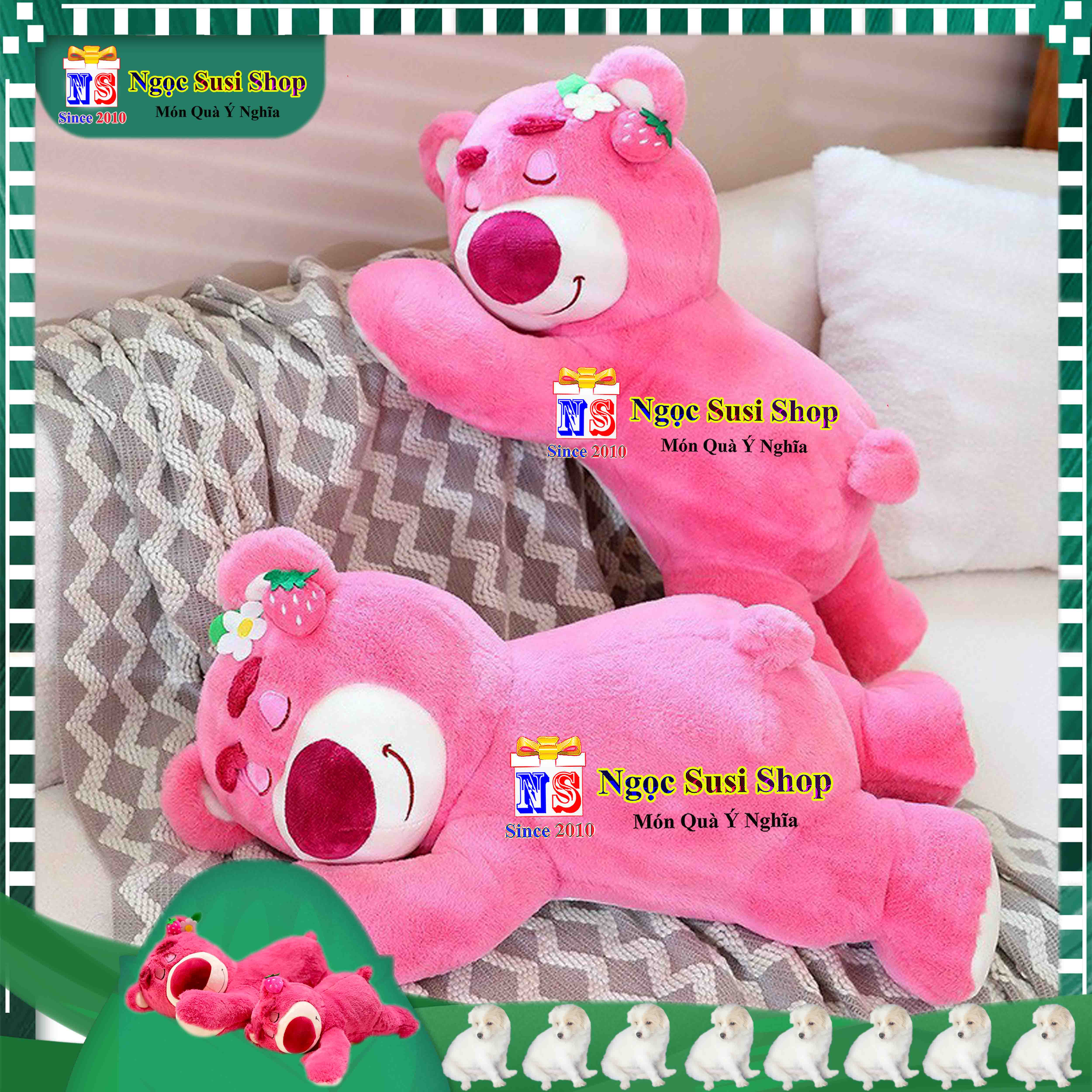 GỐI ÔM THÚ BÔNG CON GẤU DÂU LOTSO NẰM SIÊU TO KHỔNG LỒ CAO CẤP SIÊU CƯNG LÔNG THÚ SIÊU MỊN - GẤU BÔNG HÌNH GẤU DÂU RẤT DỄ THƯƠNG