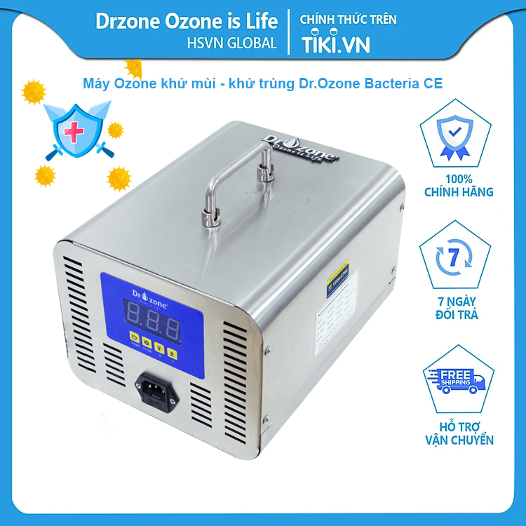 Máy khử mùi Ozone khử trùng diệt  khuẩn đa năng Dr.Ozone Bacteria CE – Bảng điều khiển điện tử – Hàng chính hãng – Bacteria 2G