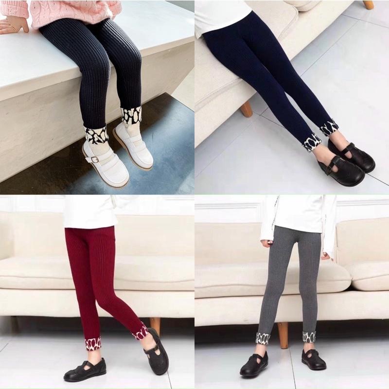 Quần tất cho bé,quần legging len dày cao cấp cho bé gái️Quần legging họa tiết da beo hàng quảng châu cao cấp