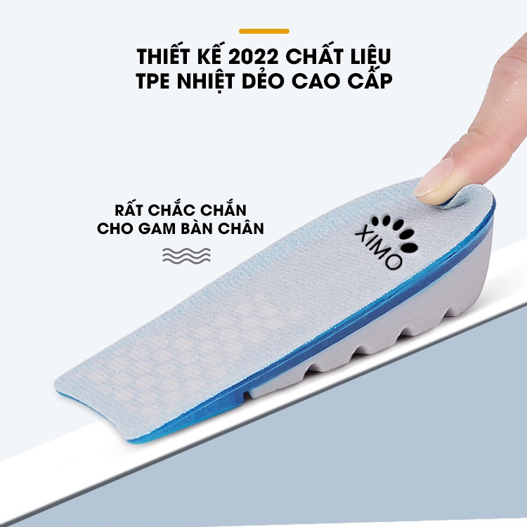 Lót giày tăng chiều cao TPE cao cấp êm chân L17 XIMO