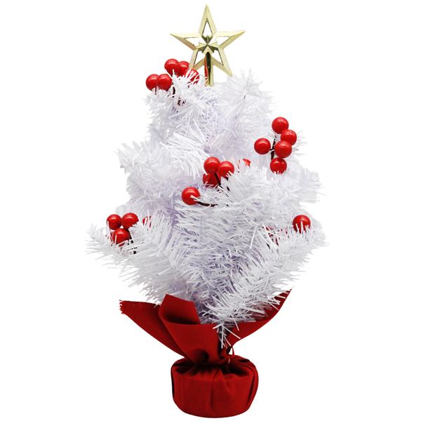 Cây Thông Mini Màu Trắng Trang Trí Noel 38 cm - Chaang Chiia LP-T15W-R