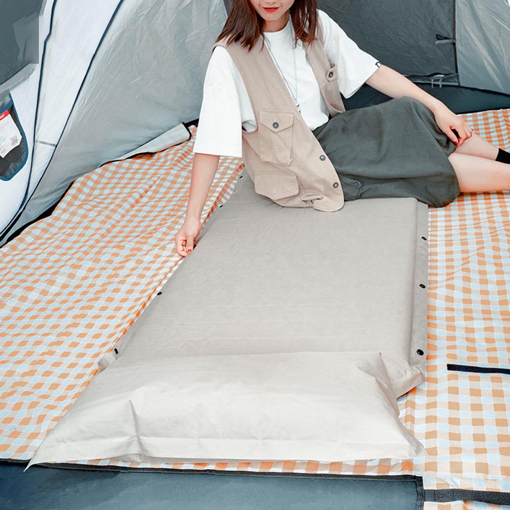 Đệm ngủ ngoài trời cắm trại bơm hơi kèm gối, có thể gấp gọn lại, siêu nhẹ