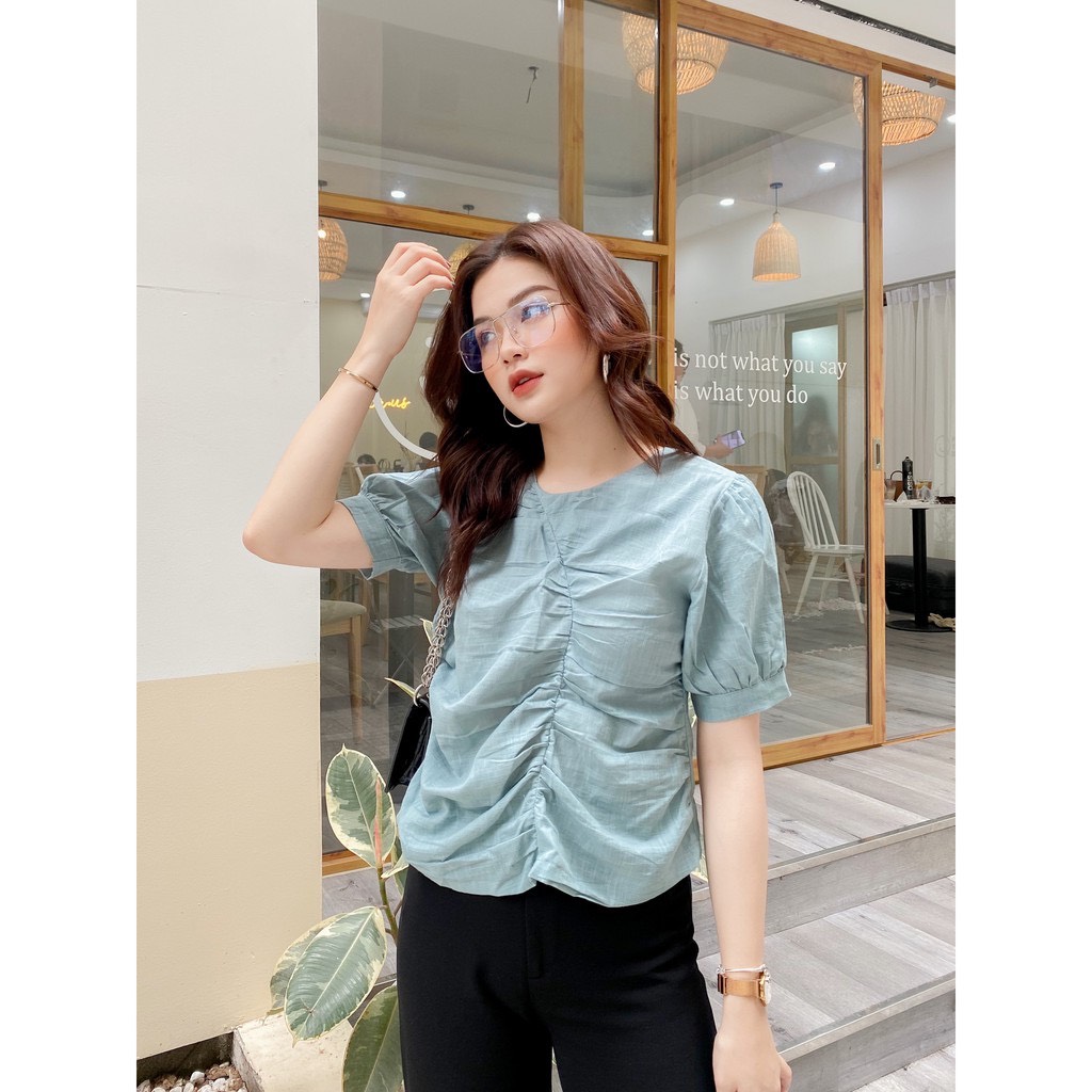 YU CHERRY | Áo nữ Linen Wavy Top YA341