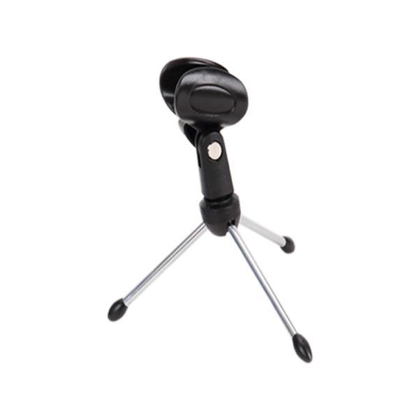 Adjustable Mini Tripod Desktop Table Microphone Stand Holder with Mic Clip
