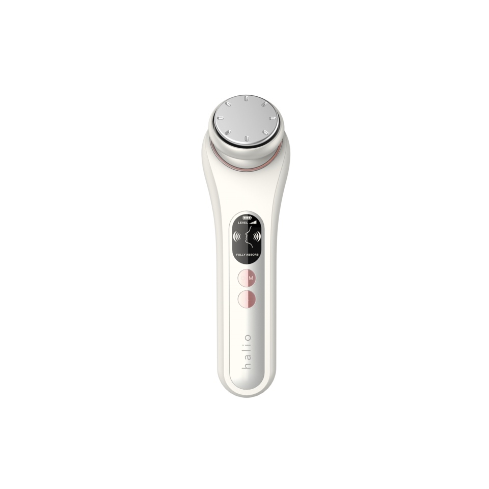 Máy Đẩy Tinh Chất Dưỡng Trắng Nóng Lạnh Halio Ion Hot &amp; Cool Beauty Device - Màu Coral- Hàng Chính Hãng