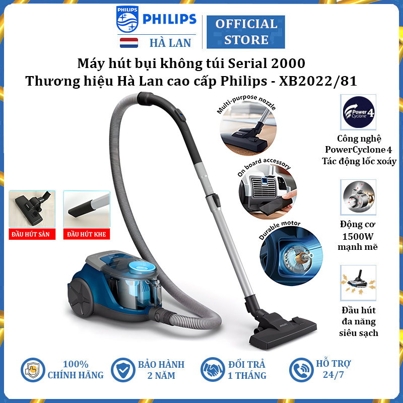 Máy hút bụi gia đình thương hiệu cao cấp Philips XB2022/81 - Hàng Chính Hãng