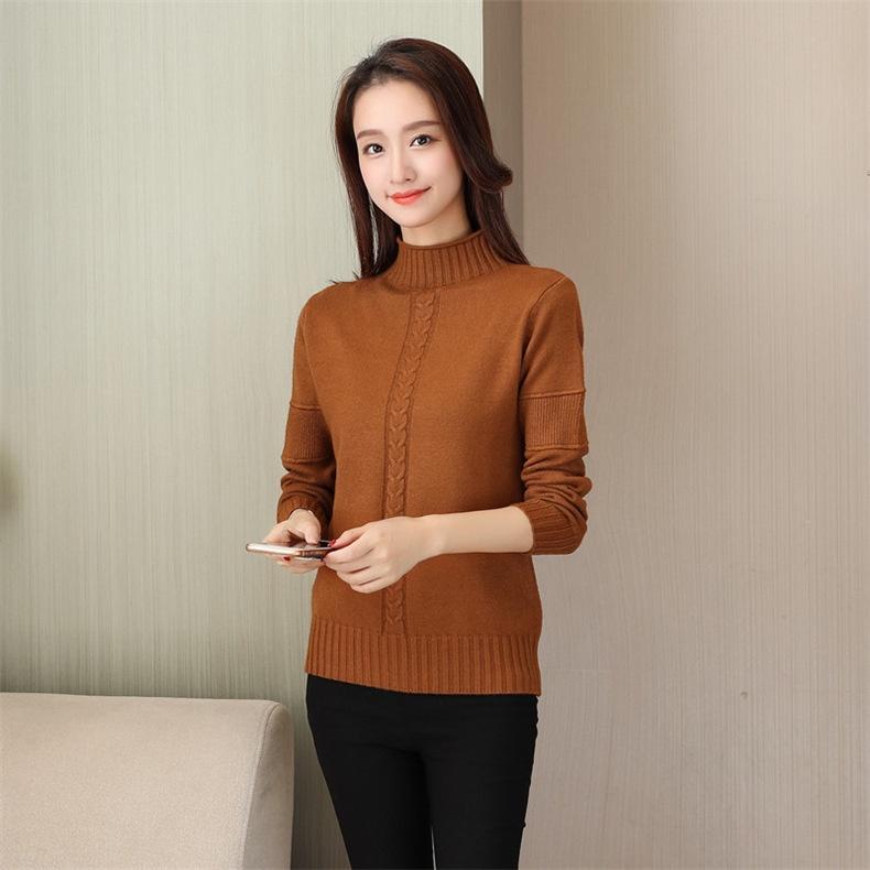 Áo len nữ cổ 3 phần chất len dày ấm áp, thời trang phong cách trẻ