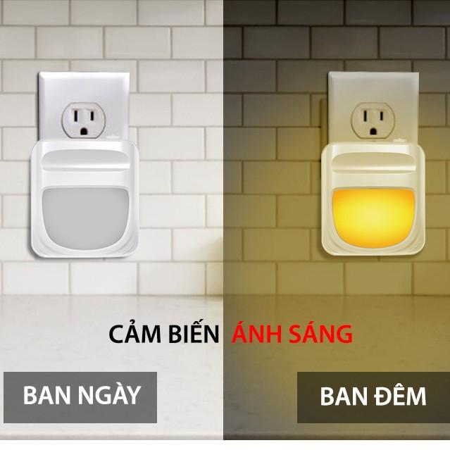 Đèn ngủ thông minh tự động sáng khi tối (điều chỉnh được độ sáng)