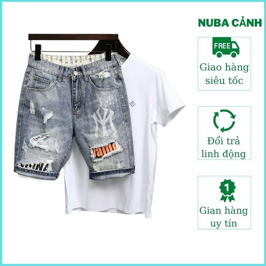 Quần short jean nam chất bò,cá tính trẻ trung, NUBA 307