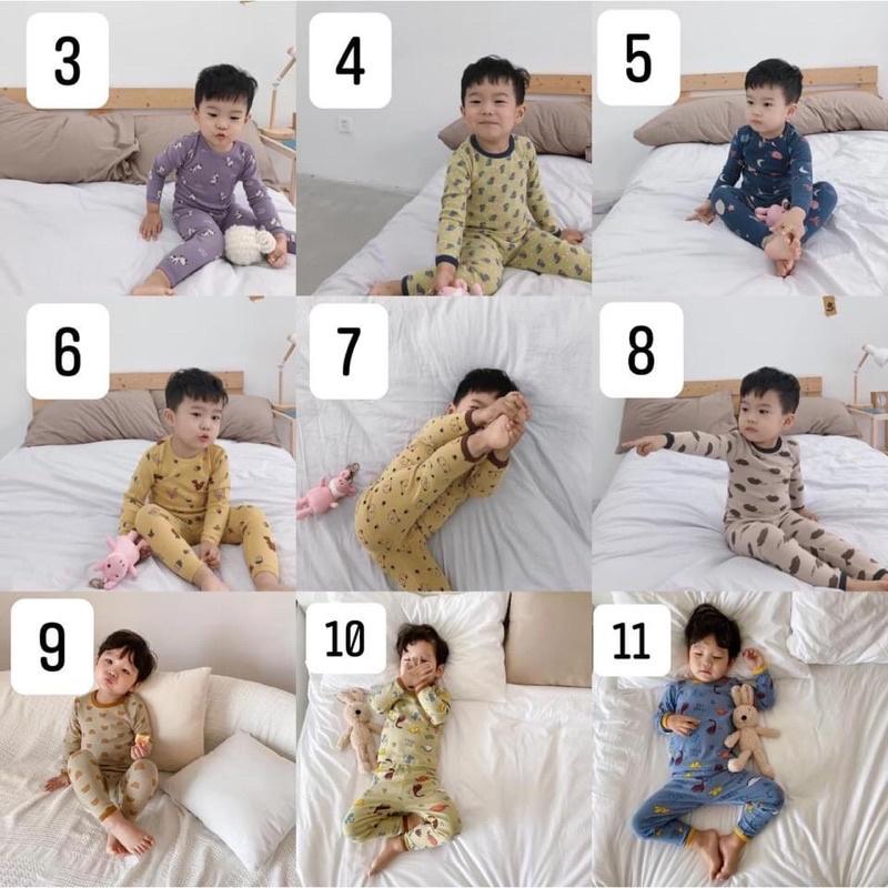 Bộ cotton xuất Hàn chất co dãn thấm hút mềm đẹp