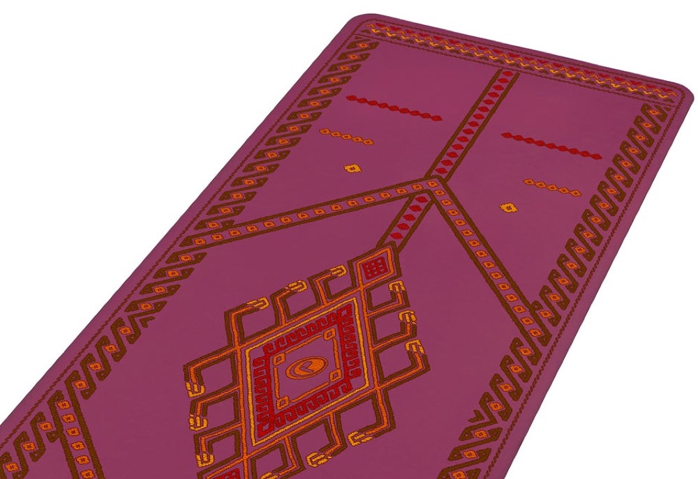 Thảm Yoga Định Tuyến Cao Su Tự Nhiên Liforme Majestic Carpet 4.2mm - Maroon Cao Cấp