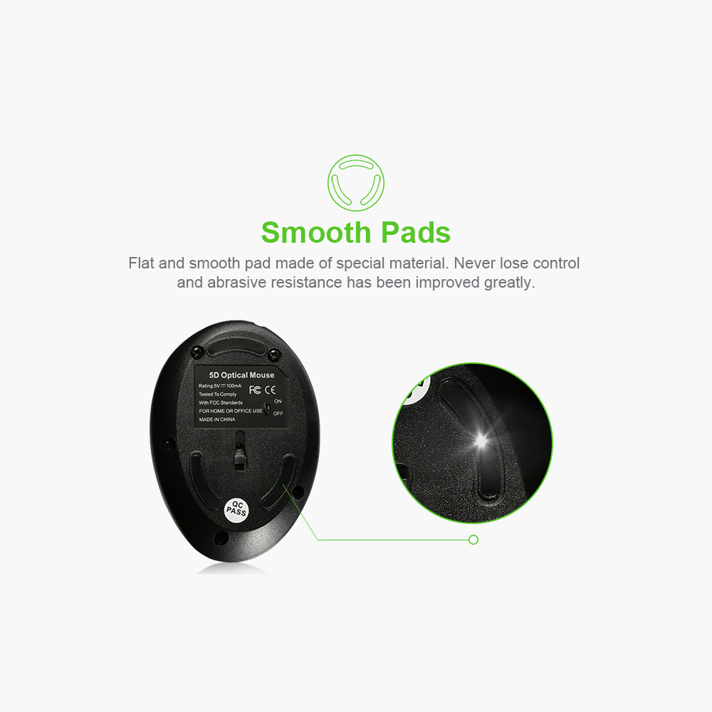 Chuột Dọc Quang Học Có Dây Ergonomic 5 Nút Cho Máy Tính Xách Tay PC