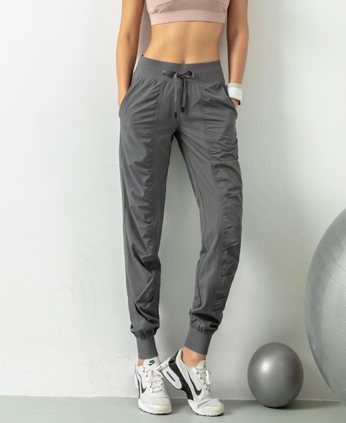 QUẦN DÀI JOGGER SPORT DÙ NỮ TẬP GYM/YOGA/ĐI BỘ CHẤT VẢI DÙ CAO CẤP THẤM HÚT MỒ HÔI - Màu Hồng