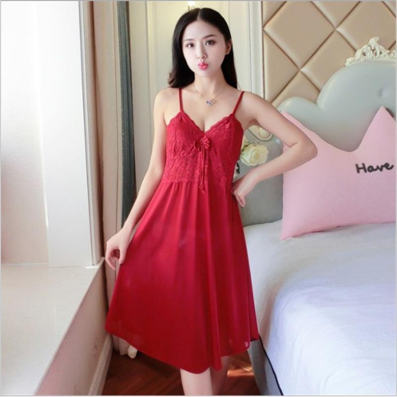 Đầm Ngủ Sexy Váy Ngủ 2 Dây Dáng Xòe️FreeShip - Chất Đẹp️ Lụa Satin Mềm Mát Mịn *