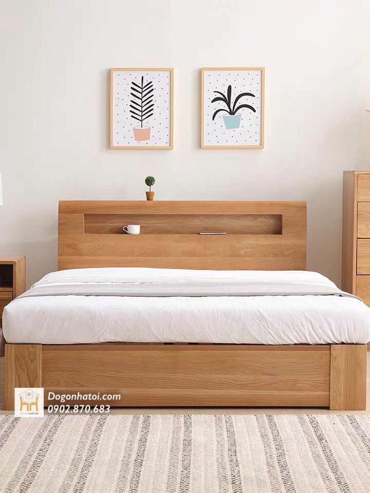 Giường Ngủ Gỗ Có Ngăn Kéo Hiện Đại Đẹp GN-513