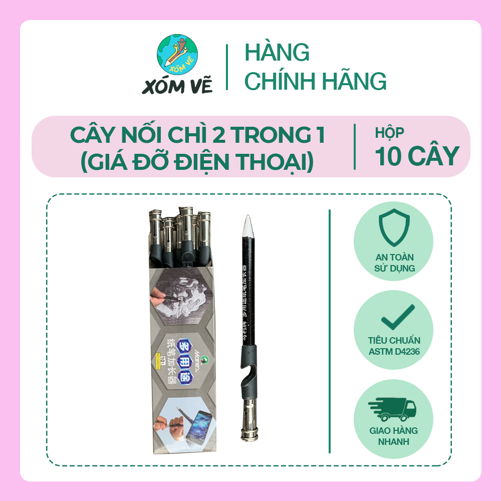 Cây nối chì 2 đầu bằng thép không rỉ 10 cái/hộp và Cây nối chì 2 trong 1 (giá đỡ điện thoại) 10 cái/hộp