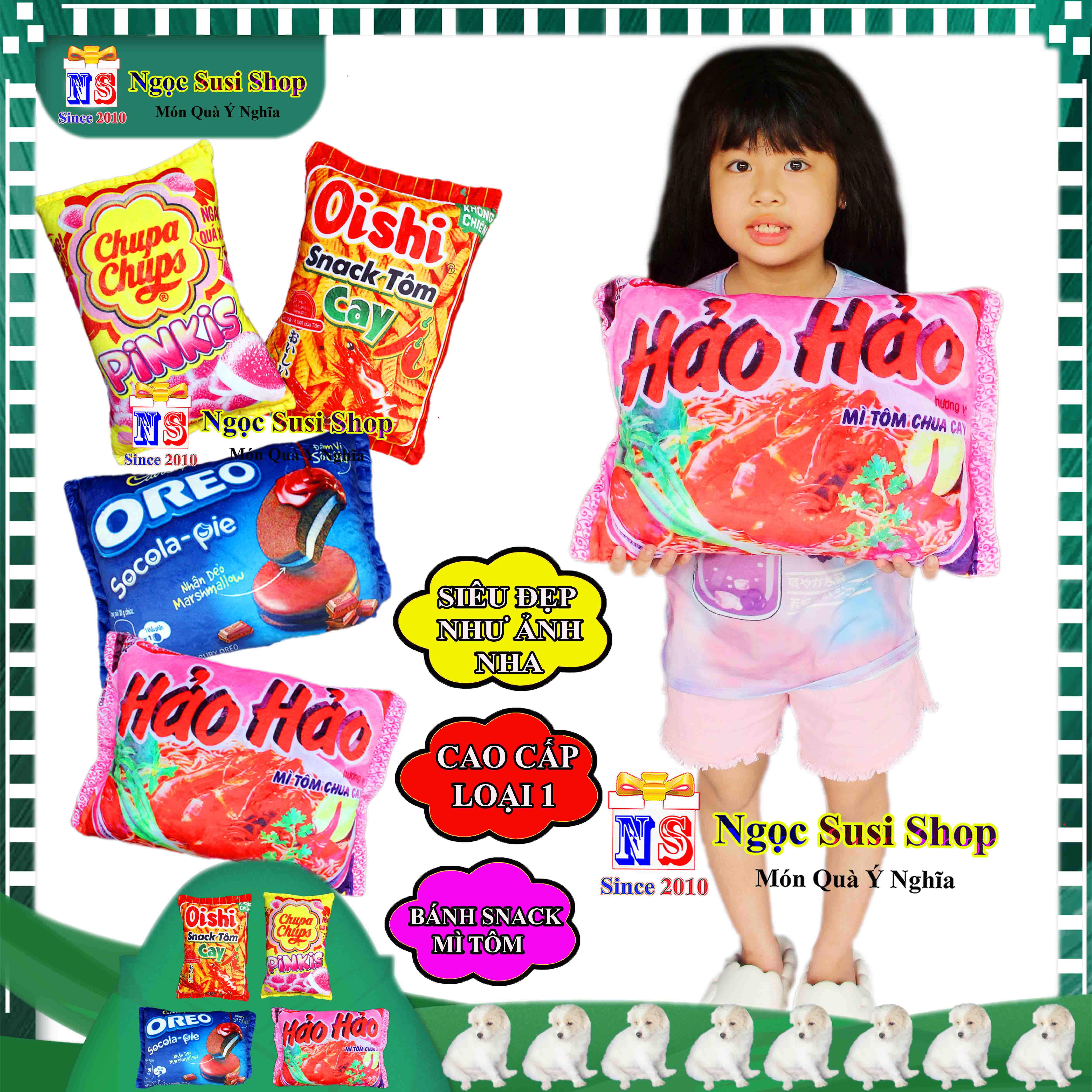 GẤU BÔNG HÌNH GÓI MÌ BÁNH SNACK 3D RẤT ĐẸP MỊN DÙNG ÔM NGỦ QUÀ TẶNG TRANG TRÍ - GIAO NGẪU NHIÊN MẪU