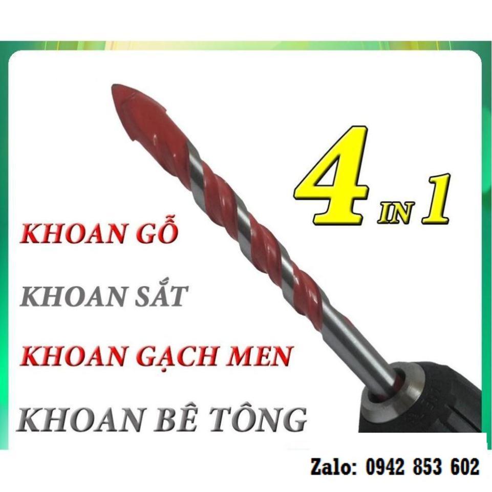 Mũi Khoan Đa Năng 2 cạnh, Mũi khoan Gạch Men, Tường Bê Tông, Gỗ, Sắt 6mm 8mm 10mm 12mm