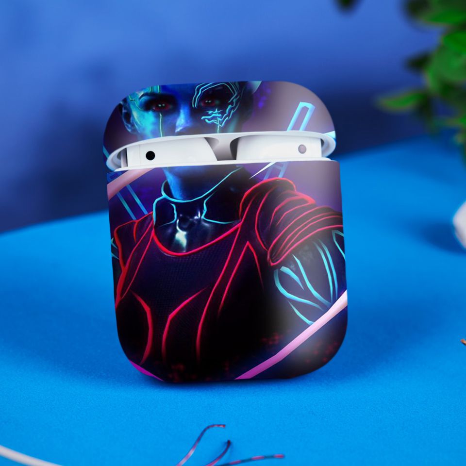 Miếng dán skin chống bẩn cho tai nghe AirPods in hình siêu anh hùng - SAH0027 (bản không dây 1 và 2)