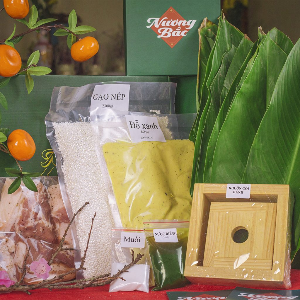 - Set nguyên liệu gói bánh chưng Nương Bắc