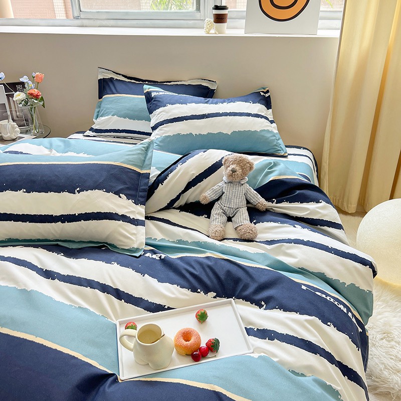 Bộ chăn ga gối Sóng Biển poly cotton cực đẹp