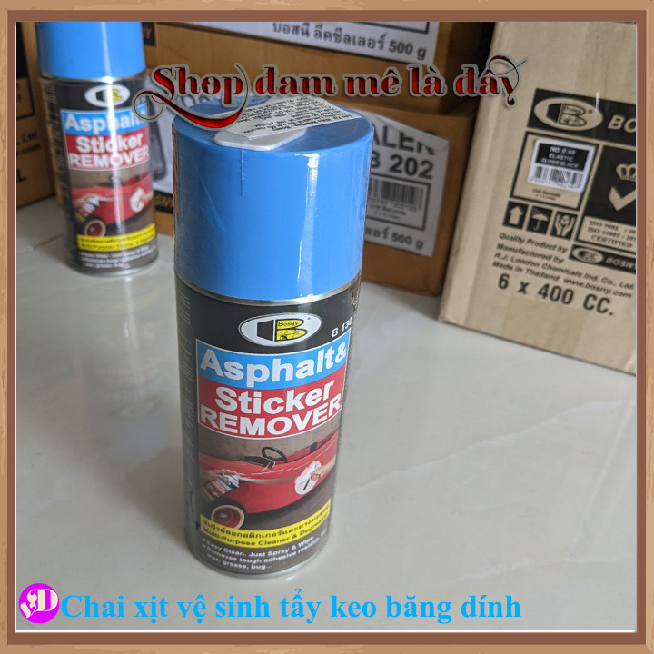 Chai dung dịch Tẩy Keo, Nhựa Đường Bosny - THÁI LAN dung tích 435ml - tẩy keo băng dính nhựa đường cho ô tô xe máy