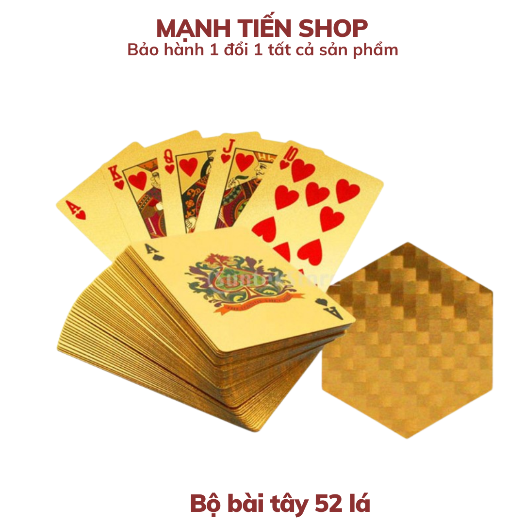 Bộ bài tây màu đen cao cấp 52 lá bài nhựa - Bộ bài poker- hàng chính hãng