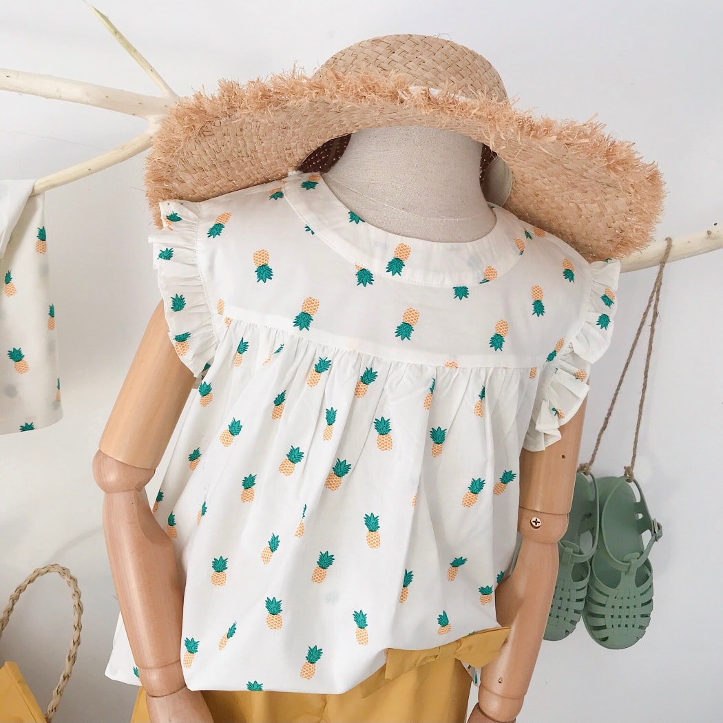 SÉT BỘ BÉ GÁI ÁO TAY BÈO QUẦN NƠ