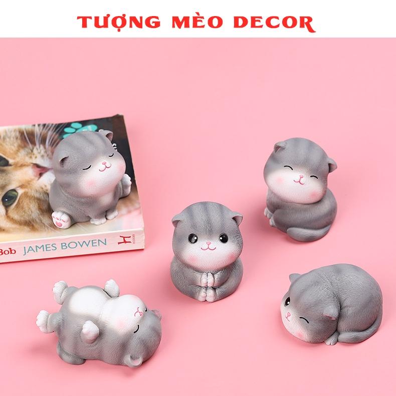 Tượng mèo trang trí dễ thương