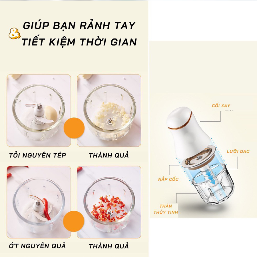 Máy Xay Thịt Ăn Dặm 6 Lưỡi SEKA SK1396 - Hàng Chính Hãng