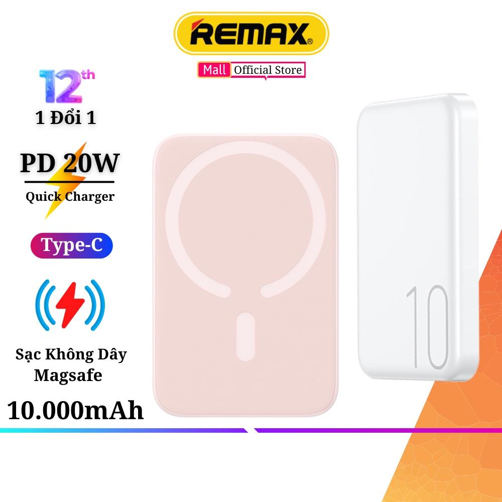 Pin Sạc Dự Phòng Không Dây Từ Tính Sạc Nhanh 10000mAh 15W Remax RPP-65 15W Chắc Chắn , Ổn Định Remax Bảo Hành 12 Tháng - Hàng Chính Hãng