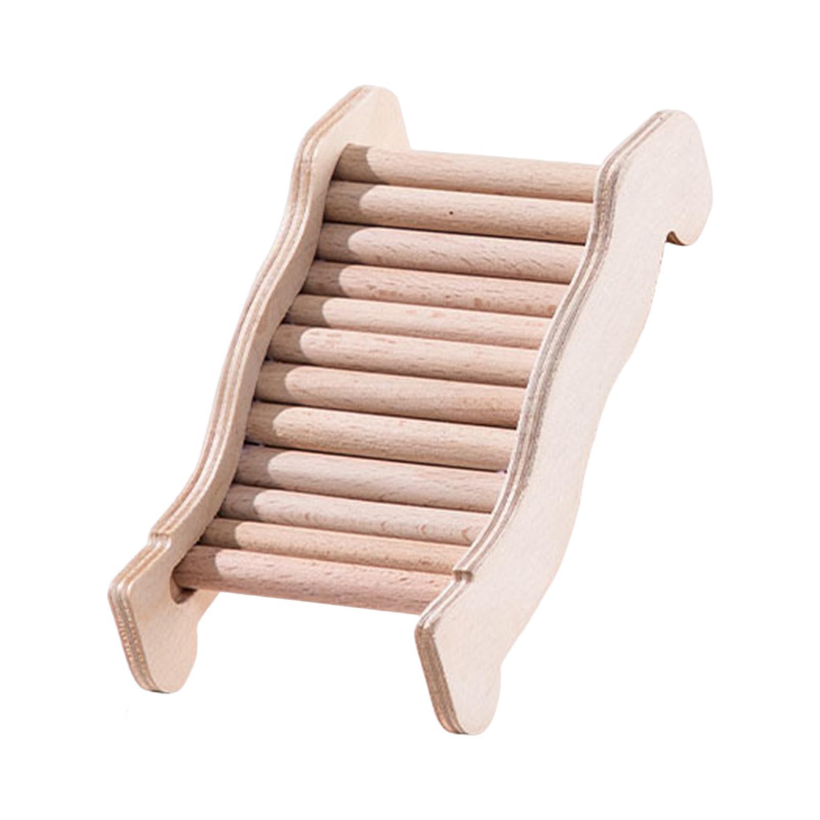 Wooden Hamster Platform Cage Accessories Climbing Ladder Toys Hamster Ladder