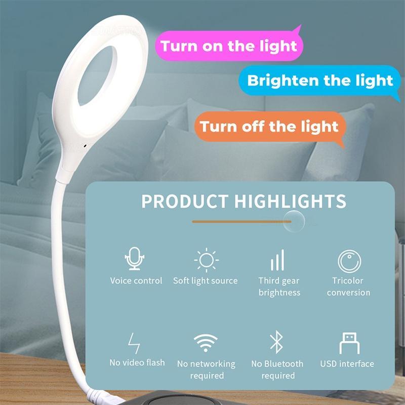 Đèn LED Tròn USB 5V Có Thể Gấp Lại Siêu Sáng Bảo Vệ Mắt Tiện Dụng