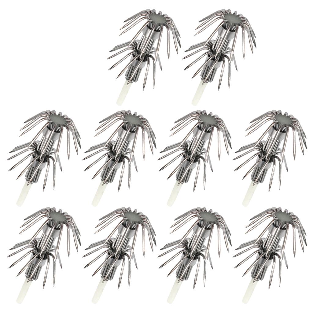 20 Chiếc Phát Sáng Trong Tối Mực Jig Móc Cứng DIY Dạ Quang Mực Bạch Tuộc Dụ Móc