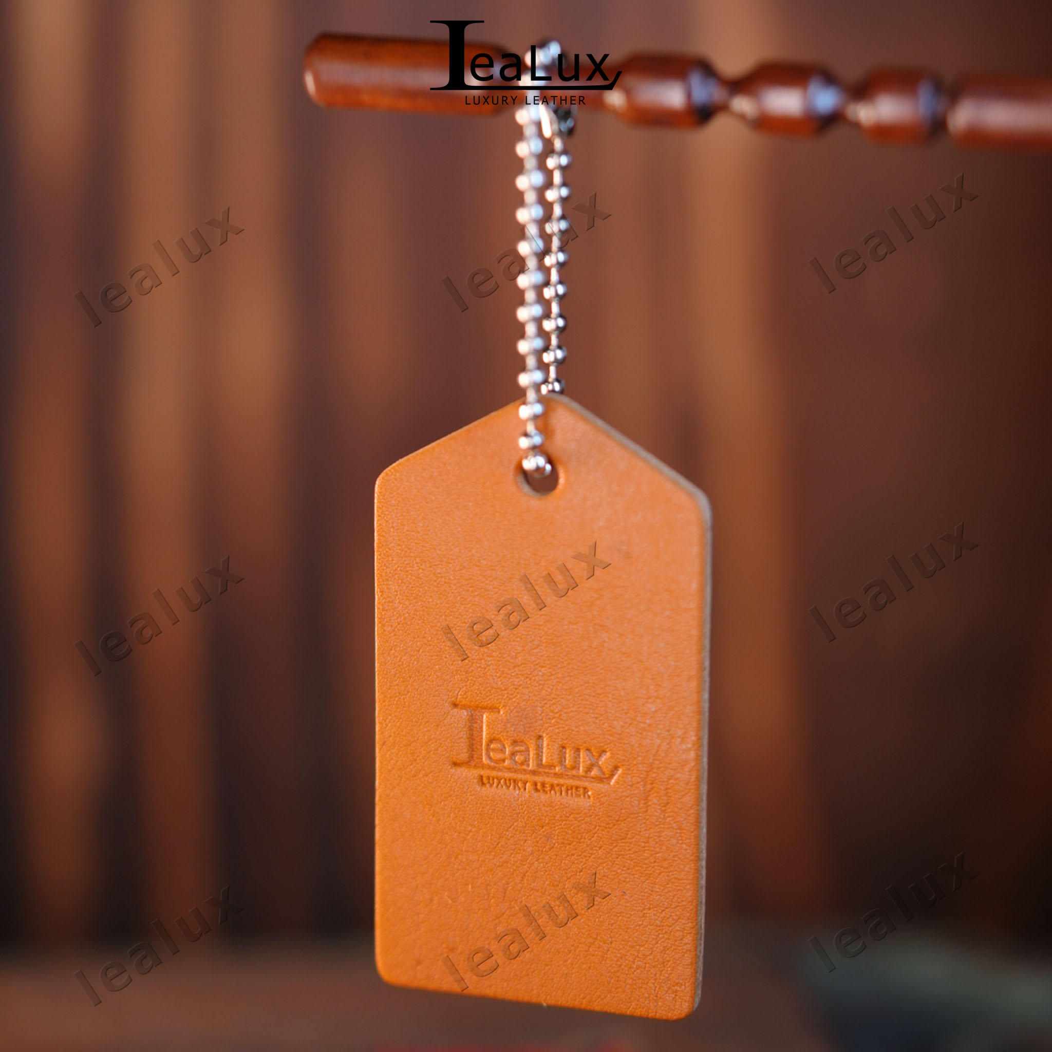 Móc Khoá Tag Da Thật LEALUX Keychain Tag