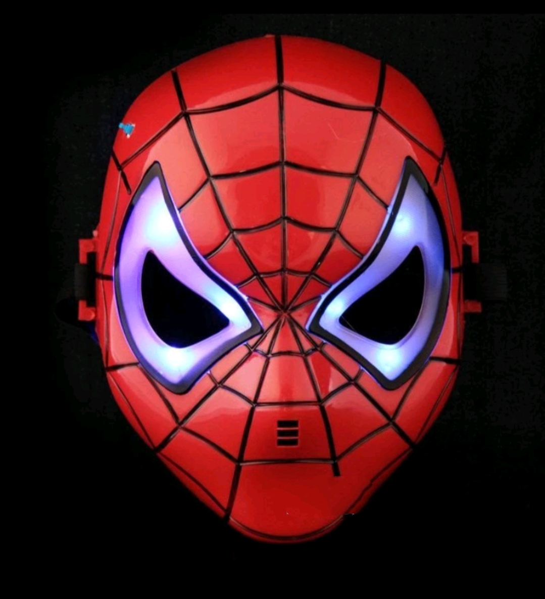 Mặt nạ siêu nhân nhện màu đỏ đẹp phát sáng đèn led có nhạc