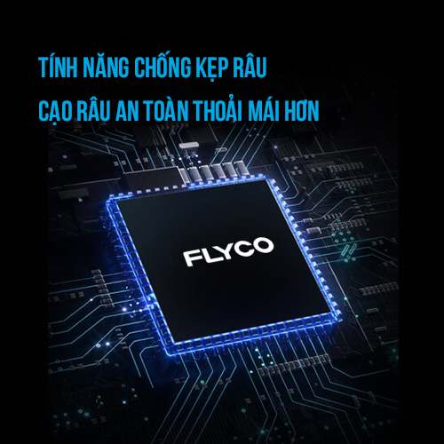 Máy Cạo Râu 3 Lưỡi Kép Flyco FS165VN Kháng Nước IPX7 Đầu Cạo 3D Sạc Nhanh 1 Giờ - Hàng chính hãng